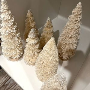 Threshold Cream Bottle Brush Christmas Trees